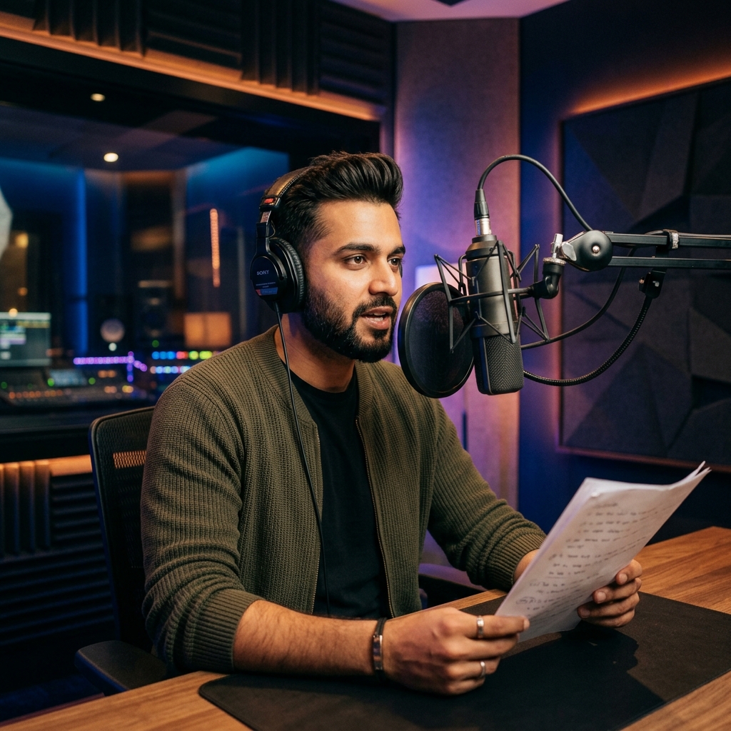 Voice over and dubbing training in a recording studio at WWAMMA